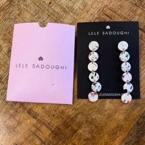 Lele Sadoughi earrings splatterpaint colorful gorg and light